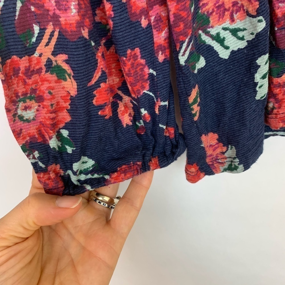 Lucky Brand Floral Front Tie Top XL - Picture 4 of 7